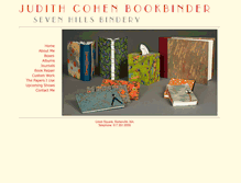 Tablet Screenshot of judithcohenbookbinder.com